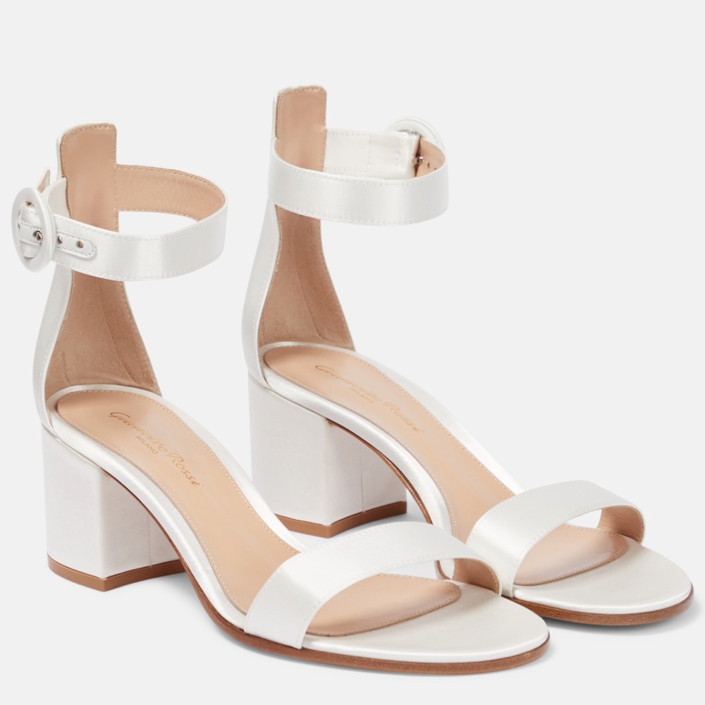 Gianvito Rossi White Satin Shoes Bridal